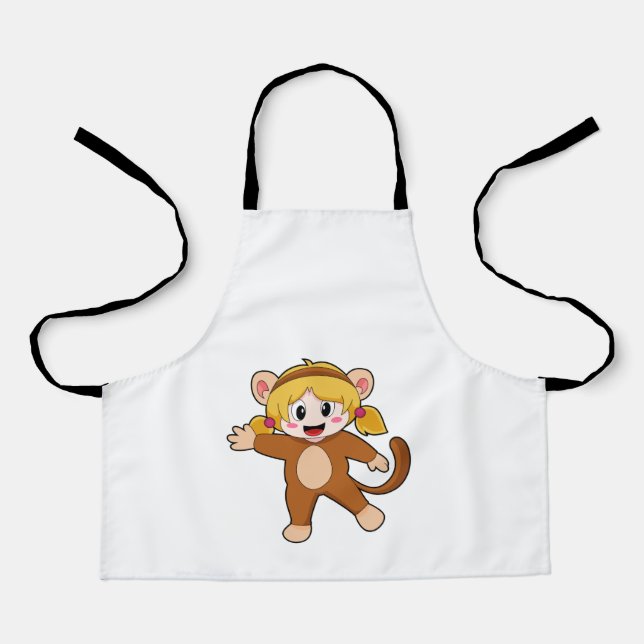 Girl in Costume as Monkey Apron (Front)