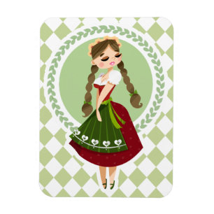 Girl in Dirndl Magnet