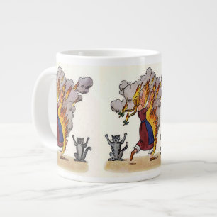 Girl in Flames from Struwwelpeter Large Coffee Mug