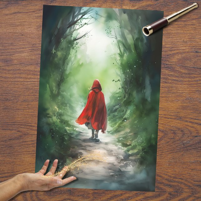 Girl in Forest 2 Decoupage Paper (Creator Uploaded)