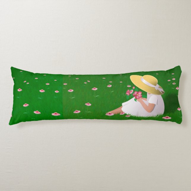 Girl In Grass Body Cushion (Front)