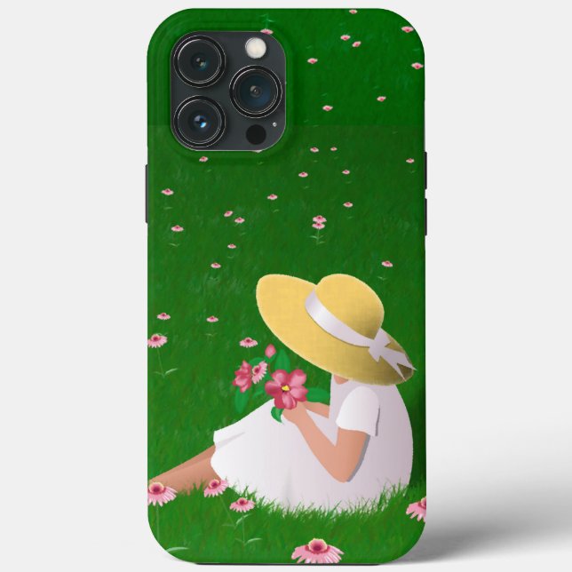 Girl In Grass Case-Mate iPhone Case (Back)