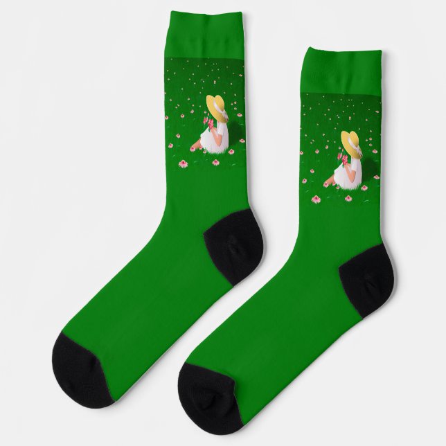 Girl In Grass Socks (Left)