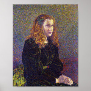 Girl in Green (by Theo van Rysselberghe) Poster