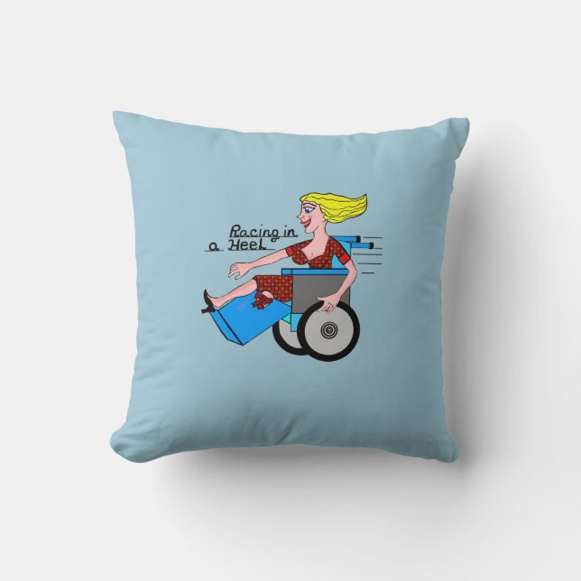 Girl in High Heel Wheelchair Amputee Cushion (Front)