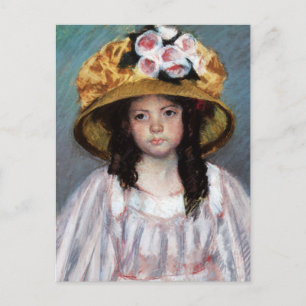 Girl in Large Hat by Mary Cassatt Postcard