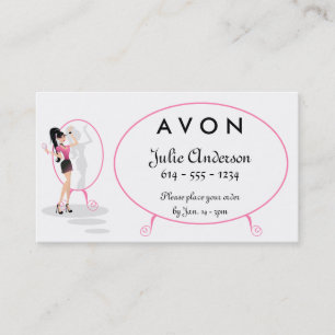 Girl in Mirror Makeup Salon Fashion Business Card