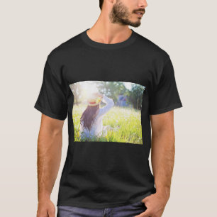 Girl in Nature with Sun Rays T-Shirt