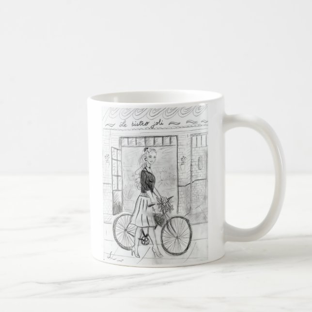 girl in Paris Coffee Mug (Right)