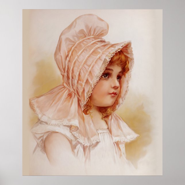 Girl in Pink Bonnet Poster (Front)