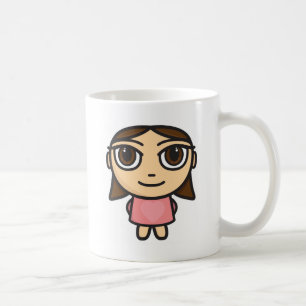 Girl in Pink-Brunette-Brown Eyes Mug
