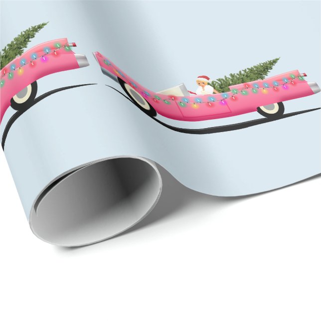 GIRL IN PINK CLASSIC CADDY CHRISTMAS  WRAPPING PAP PAPER (Roll Corner)