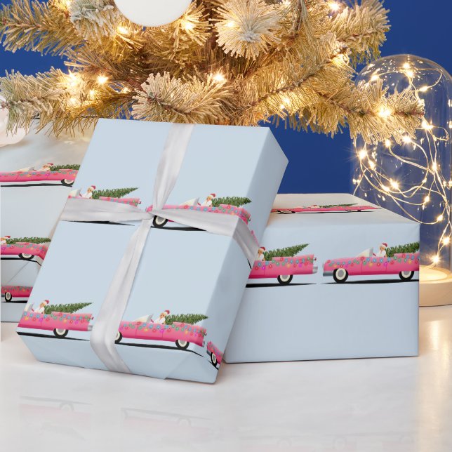GIRL IN PINK CLASSIC CADDY CHRISTMAS   WRAPPING PAPER (Holidays)