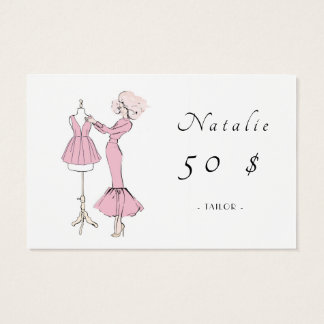 Girl in pink dress with dress on manikin