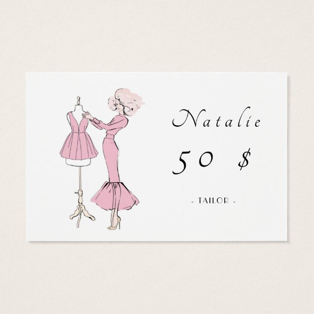 Girl in pink dress with dress on manikin (Back)