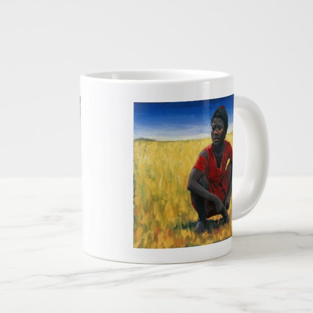Girl in Red 1992 Large Coffee Mug (Front Right)