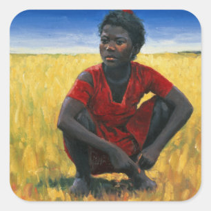Girl in Red 1992 Square Sticker