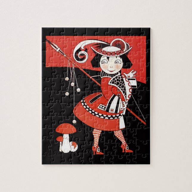 Girl in Red Jigsaw Puzzle (Vertical)