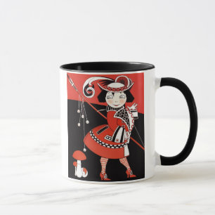 Girl in Red Mug