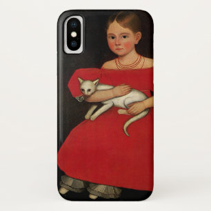 Girl in Red with her Cat and Dog iPhone X Case