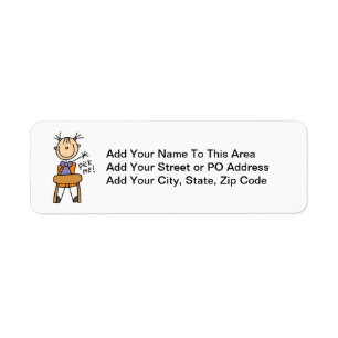 Girl in School Return Address Label