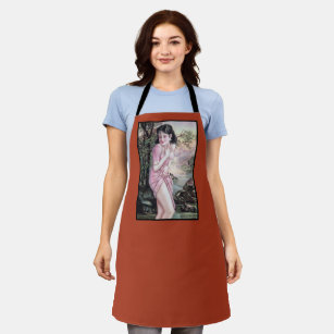 Girl in Stream Vintage Chinese Shanghai Pinup  Apron