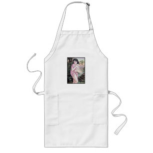 Girl in Stream Vintage Chinese Shanghai Pinup  Long Apron