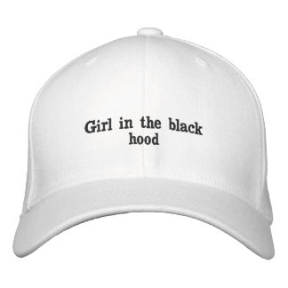 Girl in the black hood  embroidered hat