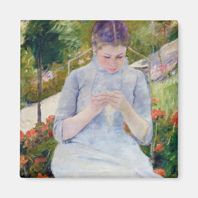 Girl in the Garden, Mary Cassatt Magnet (Front)