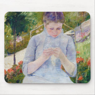 Girl in the Garden, Mary Cassatt Mouse Pad