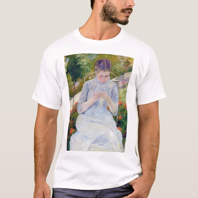 Girl in the Garden, Mary Cassatt T-Shirt (Front)
