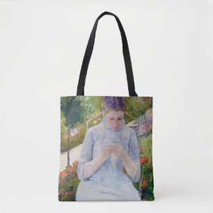 Girl in the Garden, Mary Cassatt Tote Bag