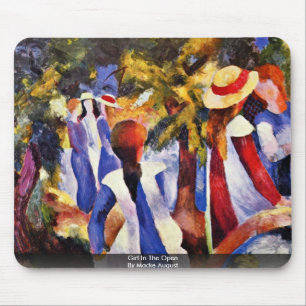 Girl In The Open By Macke August Mouse Pad
