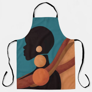 girl in the tropic. Beautiful African woman. Black Apron