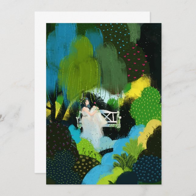 Girl in the willow invitation (Front/Back)