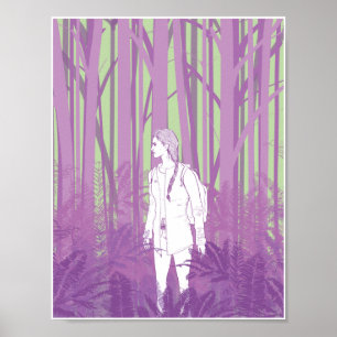 Girl in the Woods 8.5x11 Poster
