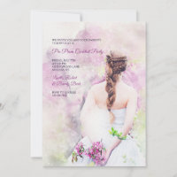 Girl in White Dress Pre Prom Party Invitation