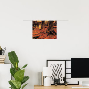 Girl in White in the Woods Poster
