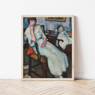 Girl in White   Samuel John Peploe Poster