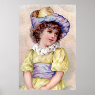 GIRL IN YELLOW DRESS POSTER