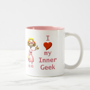 Girl Inner Geek Two-Tone Coffee Mug