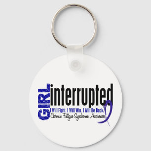 Girl Interrupted CFS Chronic Fatigue Syndrome Key Ring