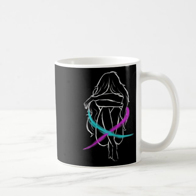 Girl Is Crying Introvert Suicide Prevention Awaren Coffee Mug (Right)