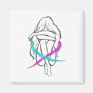 Girl Is Crying Introvert Suicide Prevention Awaren Magnet