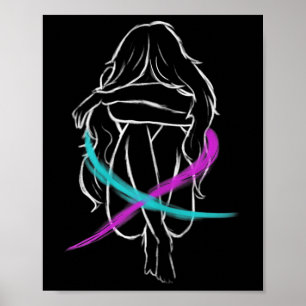 Girl Is Crying Introvert Suicide Prevention Awaren Poster
