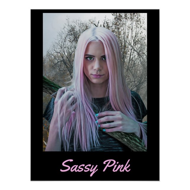 Girl Is Sassy Pink Poster (Front)