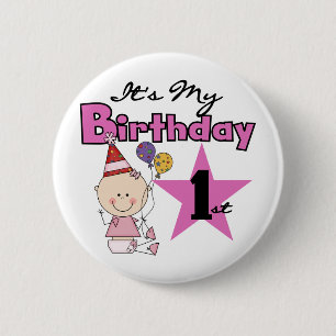 Girl It's My Birthday Tshirts and Gifts 6 Cm Round Badge