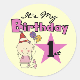 Girl It's My Birthday Tshirts and Gifts Classic Round Sticker