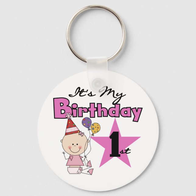 Girl It's My Birthday Tshirts and Gifts Key Ring (Front)