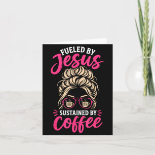 Girl Jesus Coffee Women Christian Faith Believer Card
